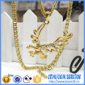 Custom Bird Shape Pendant Necklace with Gold Plating